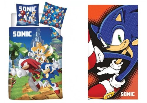 Sonic a sündisznó felnőtt ágyneműhuzat és törölköző szett (Speedy Dreams)