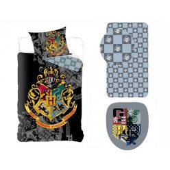   Harry Potter ágyneműhuzat, gumis lepedő és formarárna szett (Crest)