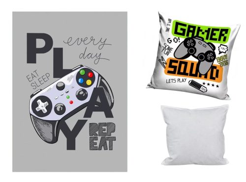 Gamer polár takaró, párnahuzat és párna szett 3 db-os (Gaming Zone)