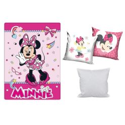   Disney Minnie polár takaró, párnahuzat és párna szett 3 db-os (Minnie Magic)