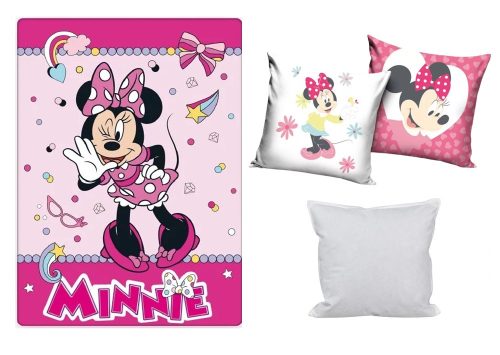 Disney Minnie polár takaró, párnahuzat és párna szett 3 db-os (Minnie Magic)
