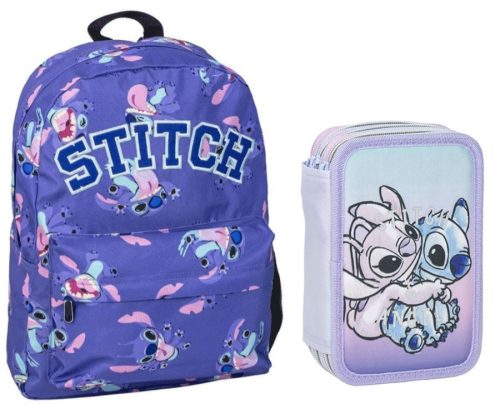 Disney Lilo és Stitch A csillagkutya iskolatáska és tolltartó szett 2 db-os (Galaxy Hugs)