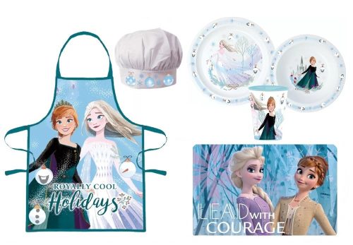 Disney Jégvarázs Royally Cool Karácsonyi kötény és étkészlet csomag