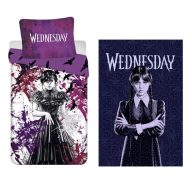   Wednesday Raven komplet posteljina za odrasle i polarno pokrivač
