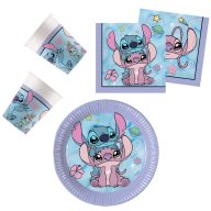   Disney Lilo és Stitch, A csillagkutya Angel Cute party szett 20 cm-es tányérral 36 db-os