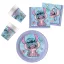 Disney Lilo és Stitch, A csillagkutya Angel Cute party szett 20 cm-es tányérral 36 db-os