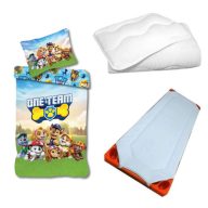   Psići u ophodnji One Team dječji set posteljine, podloga i jorgan/jastuk 100x135 cm 40x60 cm