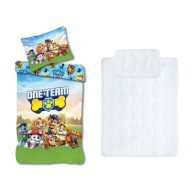   Psići u ophodnji One Team dječji, vrtićki set posteljina i pokrivač/jastuk 100x135 cm 40x60 cm