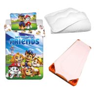   Mancs Őrjárat Snuggle Time gyerek, ovis ágyneműhuzat, derékalj és paplan/párna szett 100x135 cm 40x60 cm