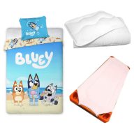   Bluey Together Time dječja vrtićka posteljina, madrac i set jastuka/pokrov 100x135 cm 40x60 cm