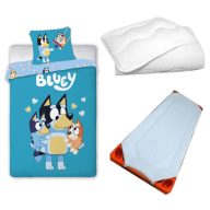   Bluey Loving Moments dječja posteljina, jastuk i podloga za vrtić, set poplun/jastuk 100x135 cm 40x60 cm