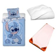   Disney Lilo és Stitch, A csillagkutya Pink Whirlwind gyerek, ovis ágyneműhuzat, derékalj és paplan/párna szett 100x135 cm 40x60 cm