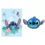 Disney Lilo és Stitch, A csillagkutya Aloha Smile coral fleece takaró és forma párna szett