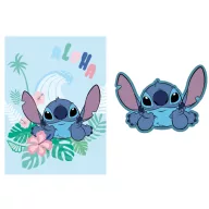   Disney Lilo és Stitch, A csillagkutya Aloha Belly coral fleece takaró és forma párna szett