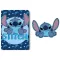 Disney Lilo és Stitch, A csillagkutya Feather Belly polár takaró és forma párna szett