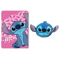   Disney Lilo és Stitch, A csillagkutya Wave Smile polár takaró és forma párna szett