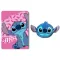 Disney Lilo és Stitch, A csillagkutya Wave Smile polár takaró és forma párna szett