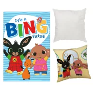   Bing Thing Room polár takaró, párnahuzat és párna szett 3 db-os
