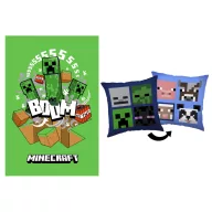   Minecraft Bad Boom polár takaró és párna szett, 2 részes