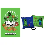  Minecraft How to Creeper polár takaró és párna szett, 2 részes
