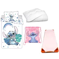   Disney Lilo és Stitch, A csillagkutya Rainbow Paradise gyerek, ovis ágyneműhuzat, derékalj, tornazsák és paplan/párna szett 100x135 cm 40x60 cm