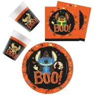   Disney Lilo és Stitch, A csillagkutya Halloween party szett 23 cm-es tányérral 36 db-os