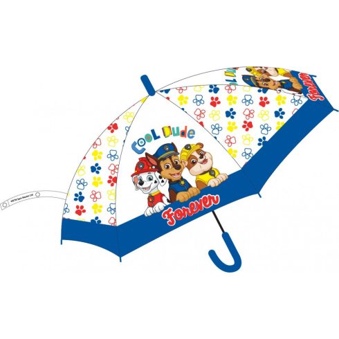 Mancs Őrjárat gyerek félautomata átlátszó esernyő cooldude Ø74cm