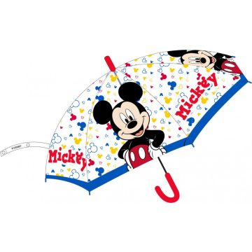   Disney Mickey gyerek félautomata átlátszó esernyő színes Ø74cm