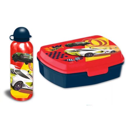 Hot Wheels szendvicsdoboz és alumínium kulacs szett