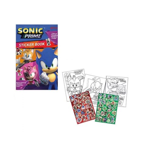 Sonic a sündisznó színező + matrica szett prime