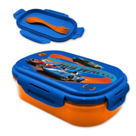 Hot Wheels szendvicsdoboz és evőeszköz szett