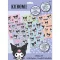 Hello Kitty Kuromi set naljepnica 5 listova