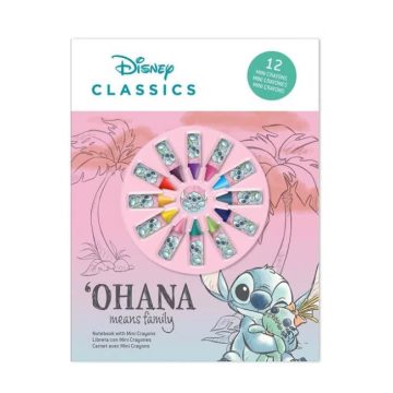   Lilo és Stitch A csillagkutya füzet és mini zsírkréta szett, rózsaszín