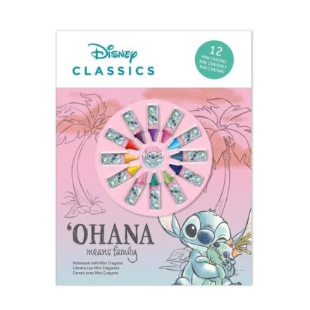 Lilo és Stitch A csillagkutya füzet és mini zsírkréta szett, rózsaszín