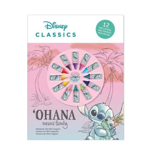 Lilo és Stitch A csillagkutya füzet és mini zsírkréta szett, rózsaszín