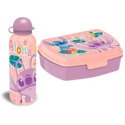   Disney Lilo és Stitch, A csillagkutya Aloha szendvicsdoboz + alumínium kulacs szett