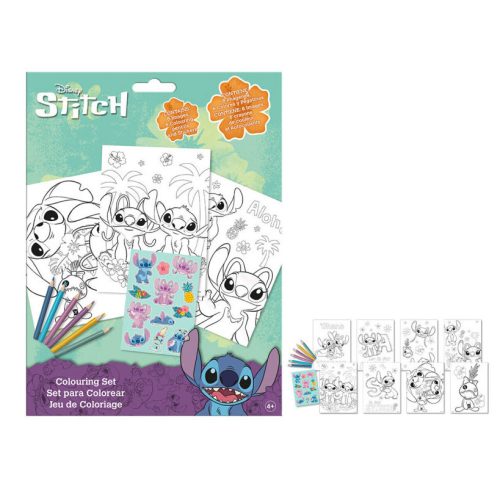Disney Lilo és Stitch, A csillagkutya színező szett matricával