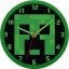Minecraft Green zidni sat 25 cm