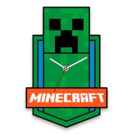 Minecraft Green XL zidni sat 50 cm