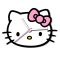 Hello Kitty Bow XL zidni sat 50 cm