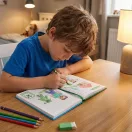 Minecraft Fight A/5 bilježnica s crtama i ugrađenim satom