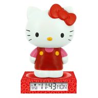 Hello Kitty Red 3D noćna lampa i budilica