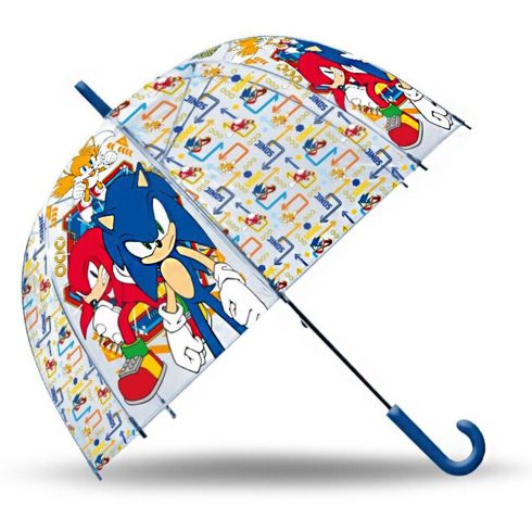 Sonic a sündisznó gyerek félautomata átlátszó esernyő Ø70cm