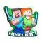 Minecraft Duo 3D formapárna, díszpárna 40 cm