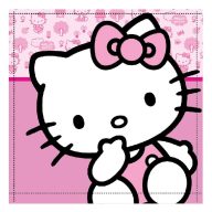   Hello Kitty Cutie kéztörlő, arctörlő, törölköző 30x30cm