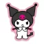 Hello Kitty Kuromi 3D formapárna, díszpárna 40 cm