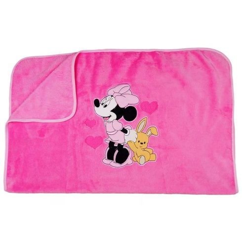 Disney Minnie plüss babatakaró pink 70x90cm