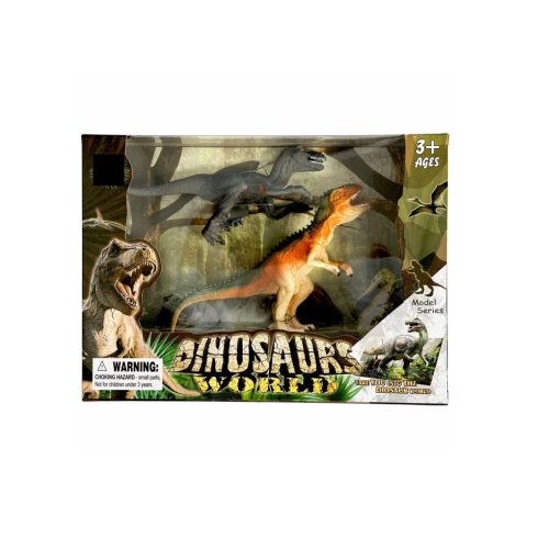 Dinoszaurusz műanyag figura 2db-os szett dobozban world