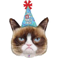 Grumpy Cat Party Face fólia lufi 74 cm