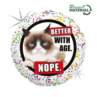 Grumpy Cat Better with Age fólia lufi 46 cm